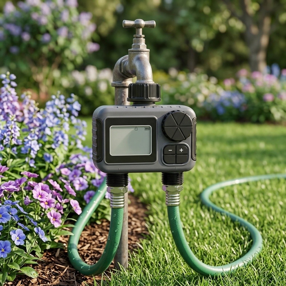 庭用灌漑タイマー、デュアルアウトレット、ABSハウジング、芝 - Timer Dual Outlet のレビューと価格